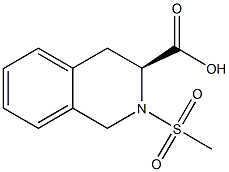 (3S)-2-(methylsulfonyl)-1,2,3,4-tetrahydroisoquinoline-3-carboxylic acid 结构式