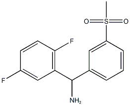 (2,5-difluorophenyl)(3-methanesulfonylphenyl)methanamine 结构式