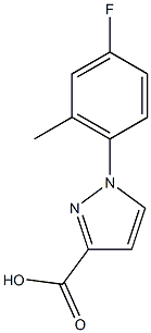 1-(4-fluoro-2-methylphenyl)-1H-pyrazole-3-carboxylic acid 结构式