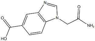 1-(carbamoylmethyl)-1H-1,3-benzodiazole-5-carboxylic acid 结构式