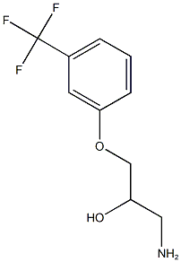 1-amino-3-[3-(trifluoromethyl)phenoxy]propan-2-ol 结构式