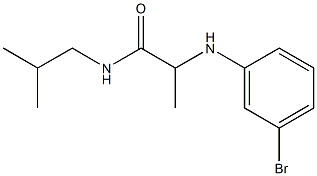 2-[(3-bromophenyl)amino]-N-(2-methylpropyl)propanamide 结构式