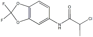 2-chloro-N-(2,2-difluoro-2H-1,3-benzodioxol-5-yl)propanamide 结构式