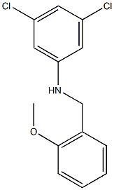 3,5-dichloro-N-[(2-methoxyphenyl)methyl]aniline 结构式