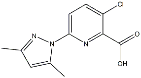 3-Chloro-6-(3,5-dimethyl-pyrazol-1-yl)-pyridine-2-carboxylic acid 结构式
