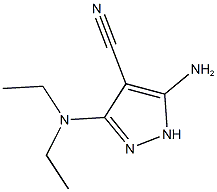 5-amino-3-(diethylamino)-1H-pyrazole-4-carbonitrile 结构式