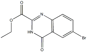 ethyl 6-bromo-4-oxo-3,4-dihydroquinazoline-2-carboxylate 结构式