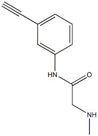 N-(3-ethynylphenyl)-2-(methylamino)acetamide 结构式