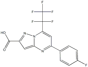 5-(4-fluorophenyl)-7-(pentafluoroethyl)pyrazolo[1,5-a]pyrimidine-2-carboxylic acid 结构式