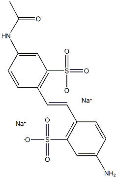 4-ACETAMIDO-4''-AMINOSTILBENE-2,2''-DISULPHONIC ACID SODIUM SALT 结构式