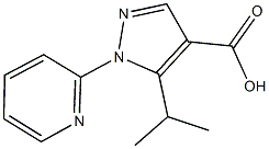 5-Isopropyl-1-pyridin-2-yl-1H-pyrazole-4-carboxylic	acid 结构式