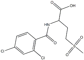 2-[(2,4-DICHLOROBENZOYL)AMINO]-4-(METHYLSULFONYL)BUTANOIC ACID 结构式