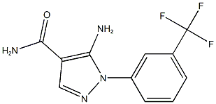 5-AMINO-1-[3-(TRIFLUOROMETHYL)PHENYL]-1H-PYRAZOLE-4-CARBOXAMIDE 结构式