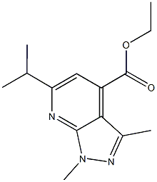 ETHYL 6-ISOPROPYL-1,3-DIMETHYL-1H-PYRAZOLO[3,4-B]PYRIDINE-4-CARBOXYLATE 结构式