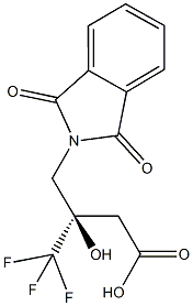 (3R)-3-[(1,3-DIOXO-1,3-DIHYDRO-2H-ISOINDOL-2-YL)METHYL]-4,4,4-TRIFLUORO-3-HYDROXYBUTANOIC ACID 结构式