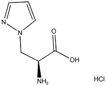 (2S)-2-AMINO-3-(1H-PYRAZOL-1-YL)PROPANOIC ACID HYDROCHLORIDE 结构式