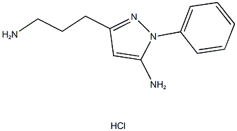 3-(3-AMINOPROPYL)-1-PHENYL-1H-PYRAZOL-5-AMINE HYDROCHLORIDE 结构式