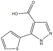 5-THIEN-2-YL-1H-PYRAZOLE-4-CARBOXYLIC ACID 结构式