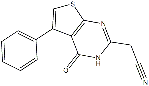 (4-OXO-5-PHENYL-3,4-DIHYDROTHIENO[2,3-D]PYRIMIDIN-2-YL)ACETONITRILE 结构式
