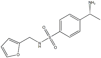 4-[(1R)-1-AMINOETHYL]-N-(2-FURYLMETHYL)BENZENESULFONAMIDE 结构式