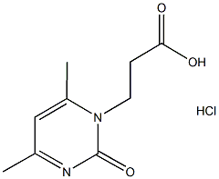 3-(4,6-DIMETHYL-2-OXO-2H-PYRIMIDIN-1-YL)-PROPIONIC ACID HYDROCHLORIDE 结构式