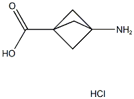 3-AMINOBICYCLO[1.1.1]PENTANE-1-CARBOXYLIC ACID HYDROCHLORIDE 结构式