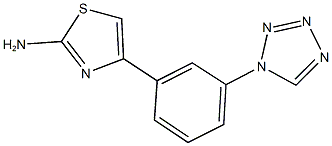 4-[3-(1H-tetrazol-1-yl)phenyl]-1,3-thiazol-2-amine 结构式