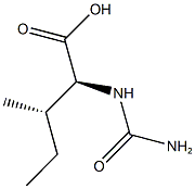 (2S,3S)-2-[(aminocarbonyl)amino]-3-methylpentanoic acid 结构式