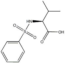 (2S)-3-methyl-2-[(phenylsulfonyl)amino]butanoic acid 结构式