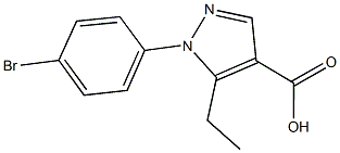 1-(4-bromophenyl)-5-ethyl-1H-pyrazole-4-carboxylic acid 结构式