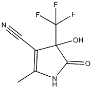 4-hydroxy-2-methyl-5-oxo-4-(trifluoromethyl)-4,5-dihydro-1H-pyrrole-3-carbonitrile 结构式