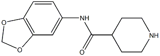 N-1,3-benzodioxol-5-ylpiperidine-4-carboxamide 结构式