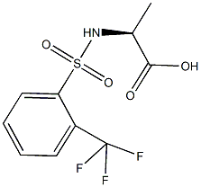 (2S)-2-({[2-(trifluoromethyl)phenyl]sulfonyl}amino)propanoic acid 结构式