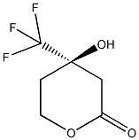 (4R)-4-hydroxy-4-(trifluoromethyl)tetrahydro-2H-pyran-2-one 结构式