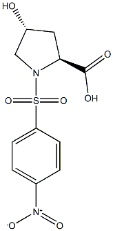 (2S,4R)-4-hydroxy-1-[(4-nitrophenyl)sulfonyl]pyrrolidine-2-carboxylic acid 结构式