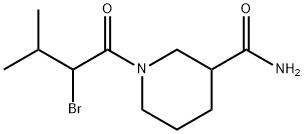 1-(2-bromo-3-methylbutanoyl)piperidine-3-carboxamide 结构式