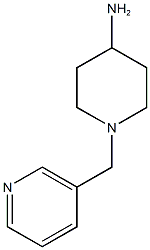 1-(pyridin-3-ylmethyl)piperidin-4-amine 结构式