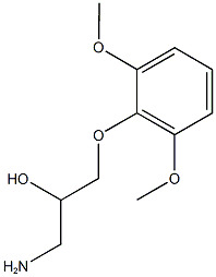 1-amino-3-(2,6-dimethoxyphenoxy)propan-2-ol 结构式