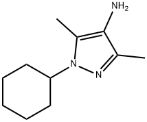 1-cyclohexyl-3,5-dimethyl-1H-pyrazol-4-amine 结构式