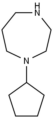 1-cyclopentyl-1,4-diazepane 结构式