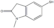 1-methyl-5-sulfanyl-2,3-dihydro-1H-indol-2-one 结构式