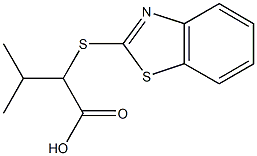 2-(1,3-benzothiazol-2-ylsulfanyl)-3-methylbutanoic acid 结构式