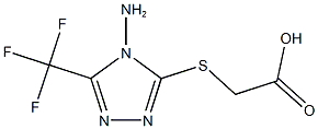 2-{[4-amino-5-(trifluoromethyl)-4H-1,2,4-triazol-3-yl]sulfanyl}acetic acid 结构式