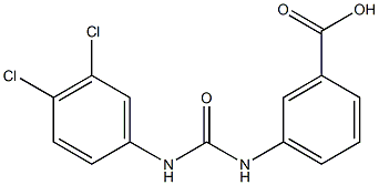 3-{[(3,4-dichlorophenyl)carbamoyl]amino}benzoic acid 结构式