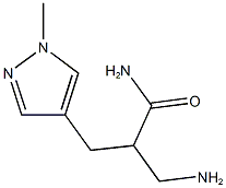 3-amino-2-[(1-methyl-1H-pyrazol-4-yl)methyl]propanamide 结构式