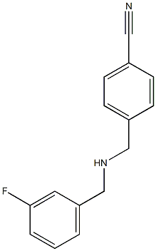 4-({[(3-fluorophenyl)methyl]amino}methyl)benzonitrile 结构式