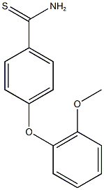 4-(2-methoxyphenoxy)benzene-1-carbothioamide 结构式