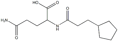 4-carbamoyl-2-(3-cyclopentylpropanamido)butanoic acid 结构式