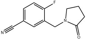 4-fluoro-3-[(2-oxopyrrolidin-1-yl)methyl]benzonitrile 结构式