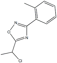 5-(1-chloroethyl)-3-(2-methylphenyl)-1,2,4-oxadiazole 结构式